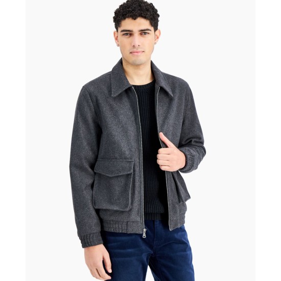  Men’s Harper Flap-Pocket Jacket, Charcoal, Small