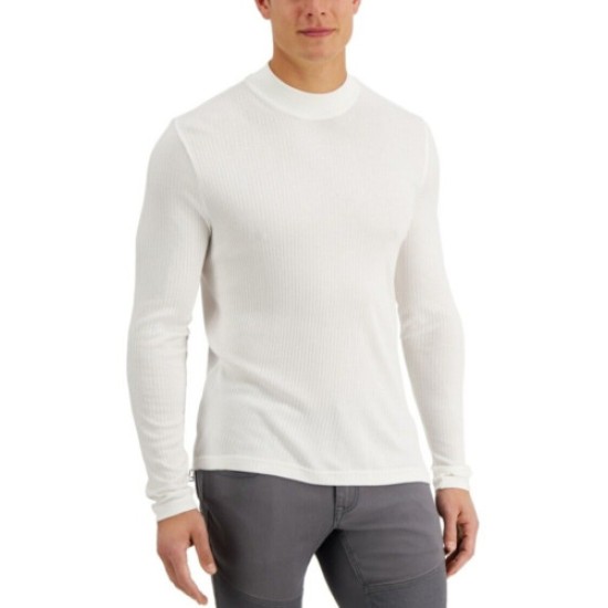s Men’s Liam Mock-Neck Turtleneck Shirt,  White, Medium