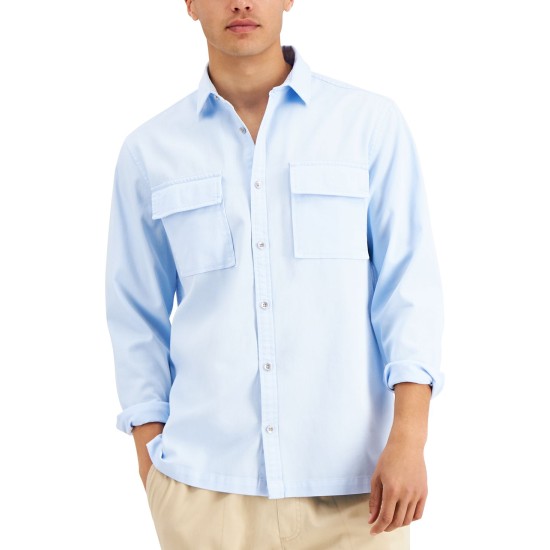  Men’s Regular-Fit Twill Overshirt XLarge