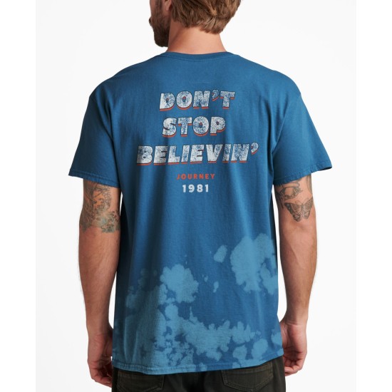  Men’s Journey Don’t Stop Believin’ Graphic T-Shirt, Blue, X-Large
