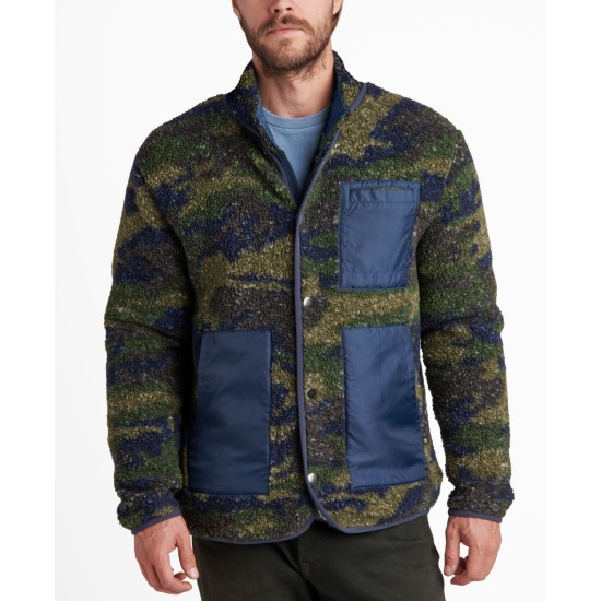  Men’s Moroni Sherpa Jacket, Green/Blue, X-Large