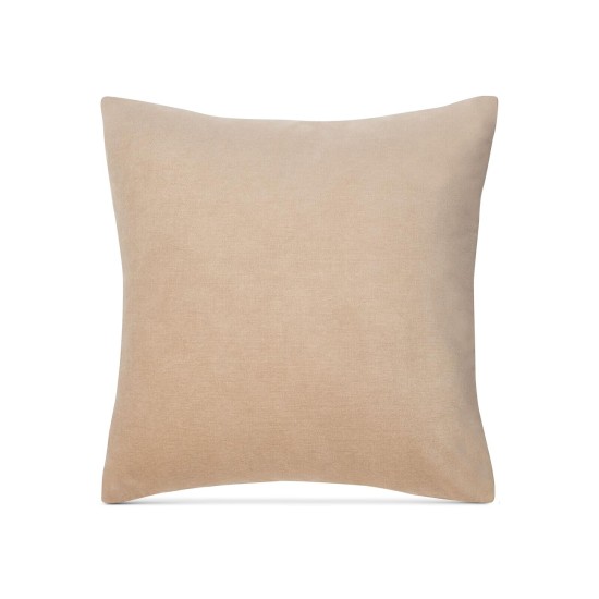  Heathered Velvet 18″ Square Decorative Pillow,Taupe