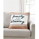  Family Teracotta Decorative Pillow, 20″ x 20″