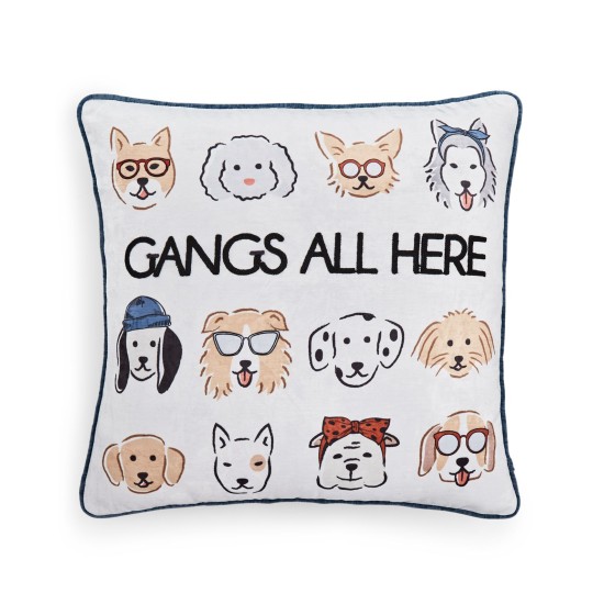  Gangs All Here Decorative Pillow, Multi, 20X20