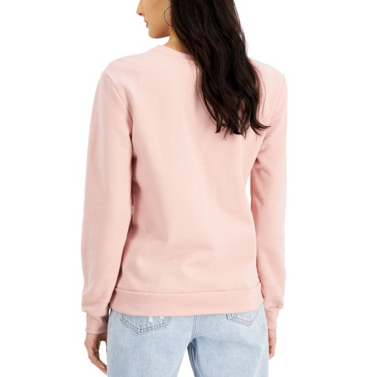  Juniors’ Frida Graphic Print Sweatshirt, Pink, Small