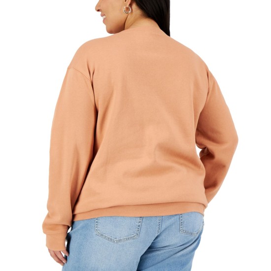 Womens Plus Size Los Angeles Graphic Sweatshirt, Khaki, 3X