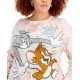  Womens Trendy Plus Size Tom And Jerry Graphic-Print Top