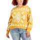  Womens Trendy Plus Size Aztec Sweatshirts, Yellow, 3X
