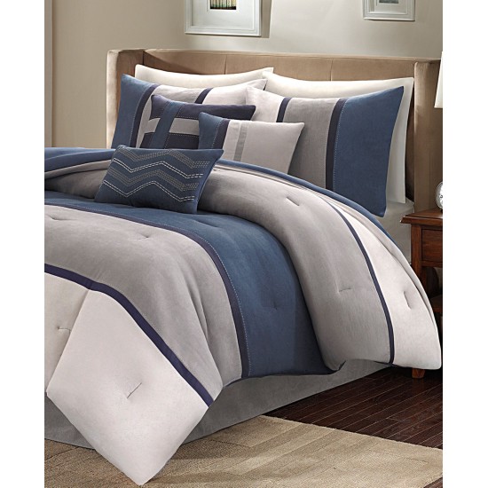  Essentials Palisades 7-pc. Queen Comforter Set, Blue