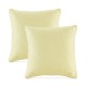  Quebec Quilted Square Pillow Pair, 20 x 20, Yellow 2pcs