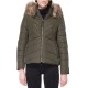 Maralyn Me Juniors Faux-fur-trim Hooded Coat,Green, Large