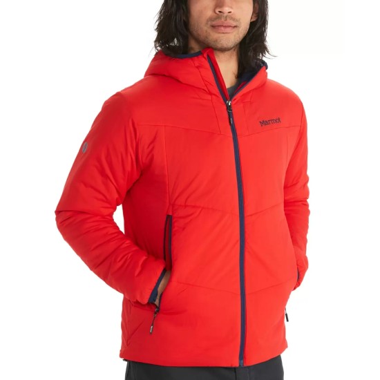  Men’s Novus 2.0 Hooded Active Puffer Jacket, Red, X-Large