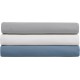  Solid T180 Cvc Cotton Rich Blend Fitted Sheet (Grey, Twin XL)