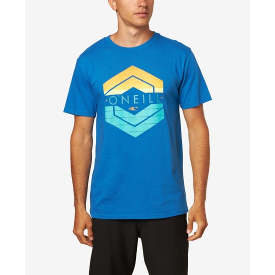 O’Neill Graphic Mens Crux T-Shirts, Blue, Small S/S