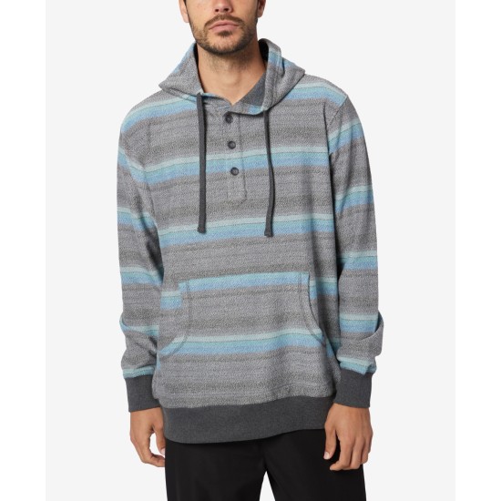O’Neill Men’s Newman Knit Print Fleece Pullover Sweatshirt, Gray, Small…