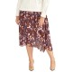  Womens Trendy Plus Size Printed A-Line Skirts, Pink, 1X