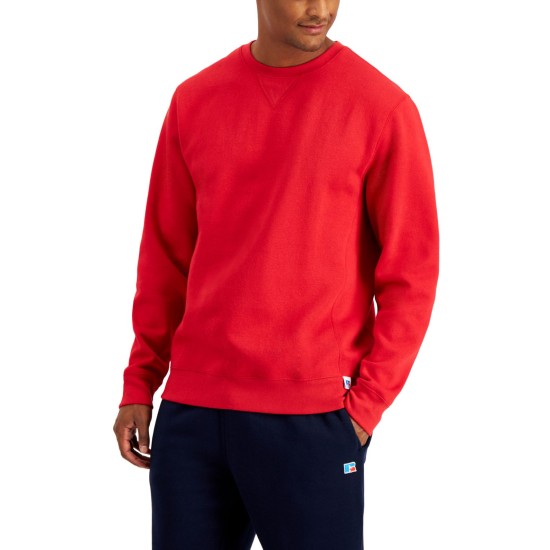  Men’s Solid Fleece Sweatshirt, Red Coast, X-Large