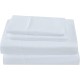  Queen Solid Cotton Percale Sheet Set, White