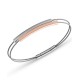  Women’s Elin Stainless Steel Cable Bracelet  (Silver)