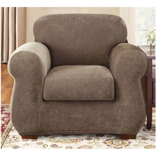 Sure Fit Stretch Pique 2-Piece Chair Slipcover