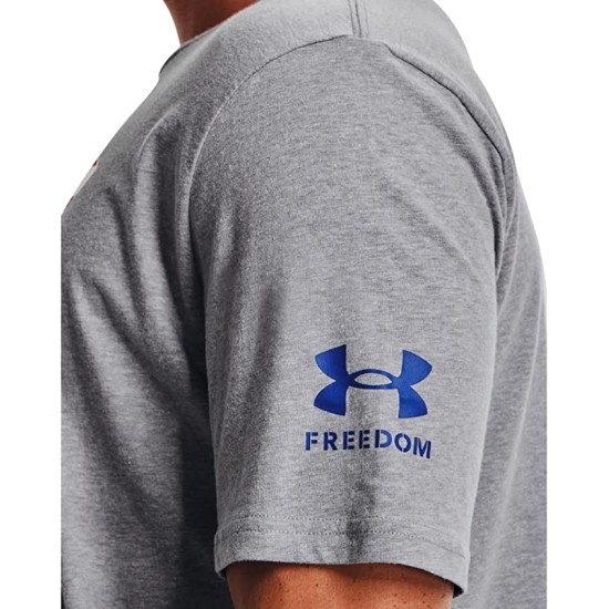  Men’s New Freedom  T-Shirt , Gray (035)/Royal , Medium