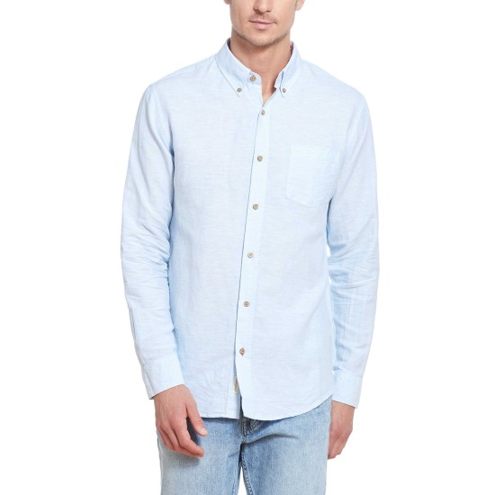  CERULEAN Men’s  Linen Button Down Shirt, US Large