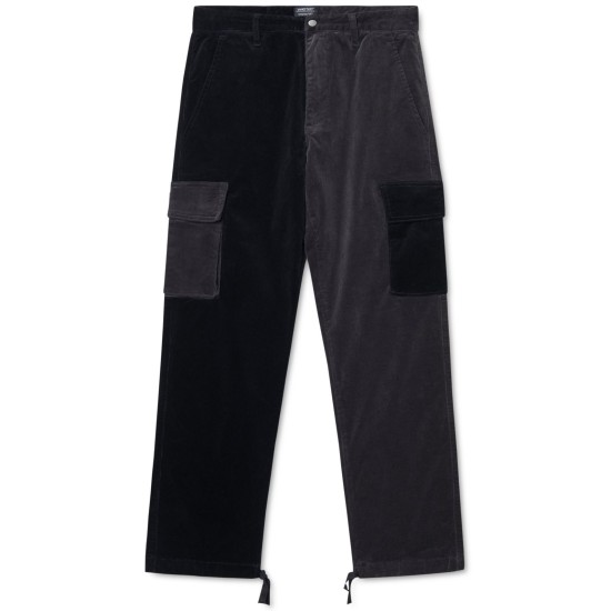  Men's Colorblocked Cargo Pants, Black, 36x32