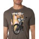  Men’s Photobike Graphic T-Shirt, Brown, M