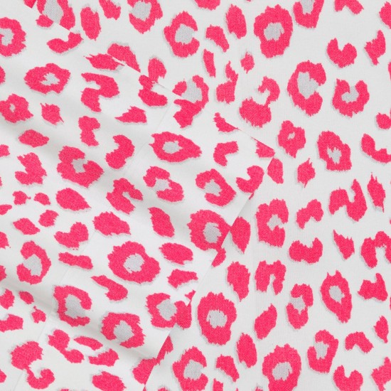  Printed Sheet Set, Pink Leopard, QUEEN SET