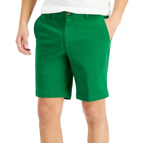  Men’s Regular-Fit 9″ 4-Way Stretch Shorts, Green, 30