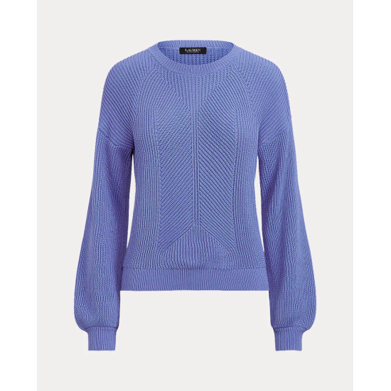 Lauren Ralph Lauren Blouson-sleeve Sweater Blue, Medium