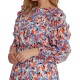 Lauren Ralph Lauren Women’s Plus Floral Georgette Dress (20W, Blue/Orange)