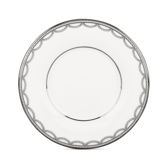  Fine Bone China Iced Pirouette Saucer Plate, 6″, Gray