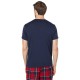  Men’s Flannel Pajama Set, Navy/Red, XX-Large