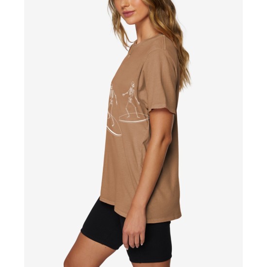 O’Neill Juniors’ Keep Chill Cotton T-Shirt, Khaki/XS