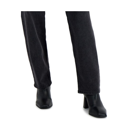  Juniors’ 90s Wide Leg Jeans, Black/11