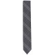  Men’s Slim Plaid Tie, Black