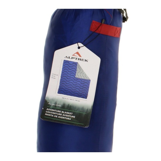  Outdoor Water Resistant Adventure Blanket, Blue, 60in x 70in
