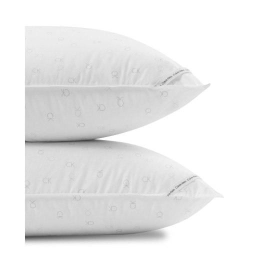  Tossed Logo Down Alternative Pillow, Standard/Queen, White