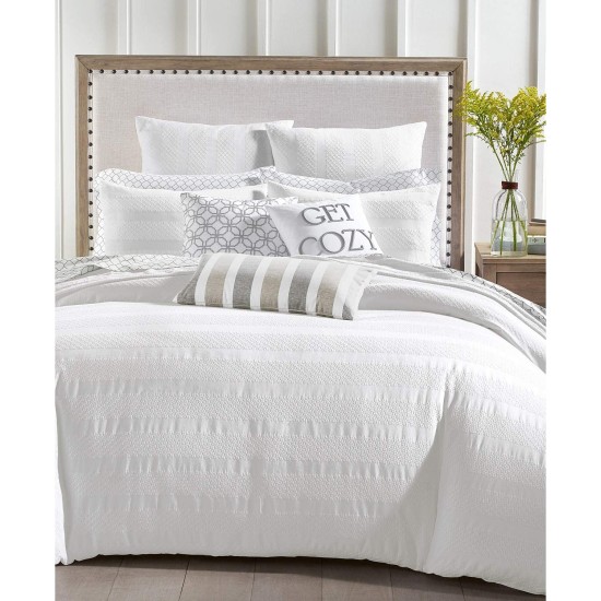  Damask Designs Basket Stripe 3 Piece Bedroom Comforter Set