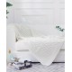 Knitted Throw Blanket, White, 50 x 60