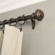  1-Inch Urn Telescoping Curtain Rod Set, 18 to 36-Inch, Brown