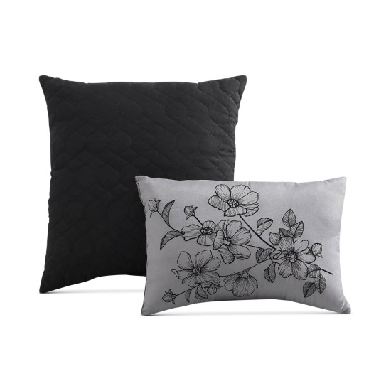  Marilyn 8-Pc. Full/Queen Comforter and Coverlet Set, Charcoal, Full/Queen