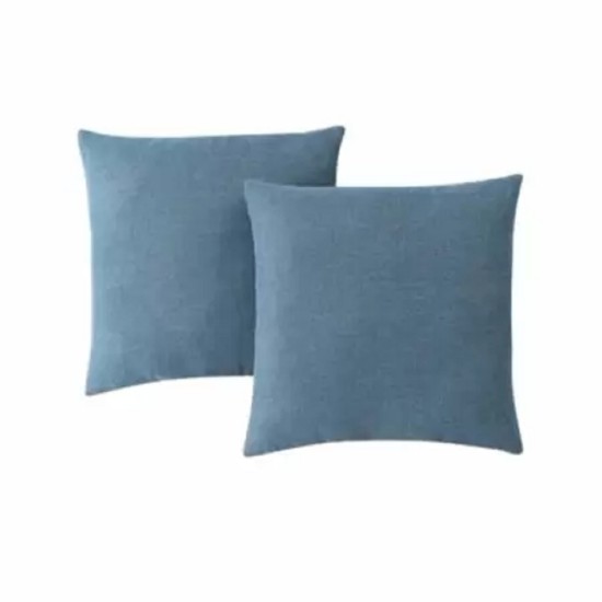  2pk 18″ square Faux Linen Decorative Pillows