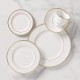  Federal Gold 5-Piece Place Setting, White