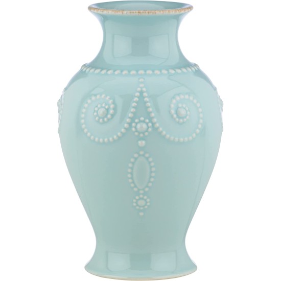  French Perle Fluted Vase 8″, Bluebell