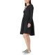  Women’s Cloud Jersey Wide Ribbed Dress, Black, XL (US 12-14)