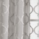  Gray Avon Trellis Grommet Sheer Window Curtain Panel Pair (84″ x 38″)