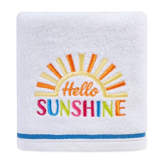  Hello Sunshine 16″ x 28″ Hand Towel, White