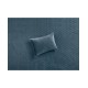  Feather Velvet Opal Quilted Standard Sham, Navy, 20″ x 28″